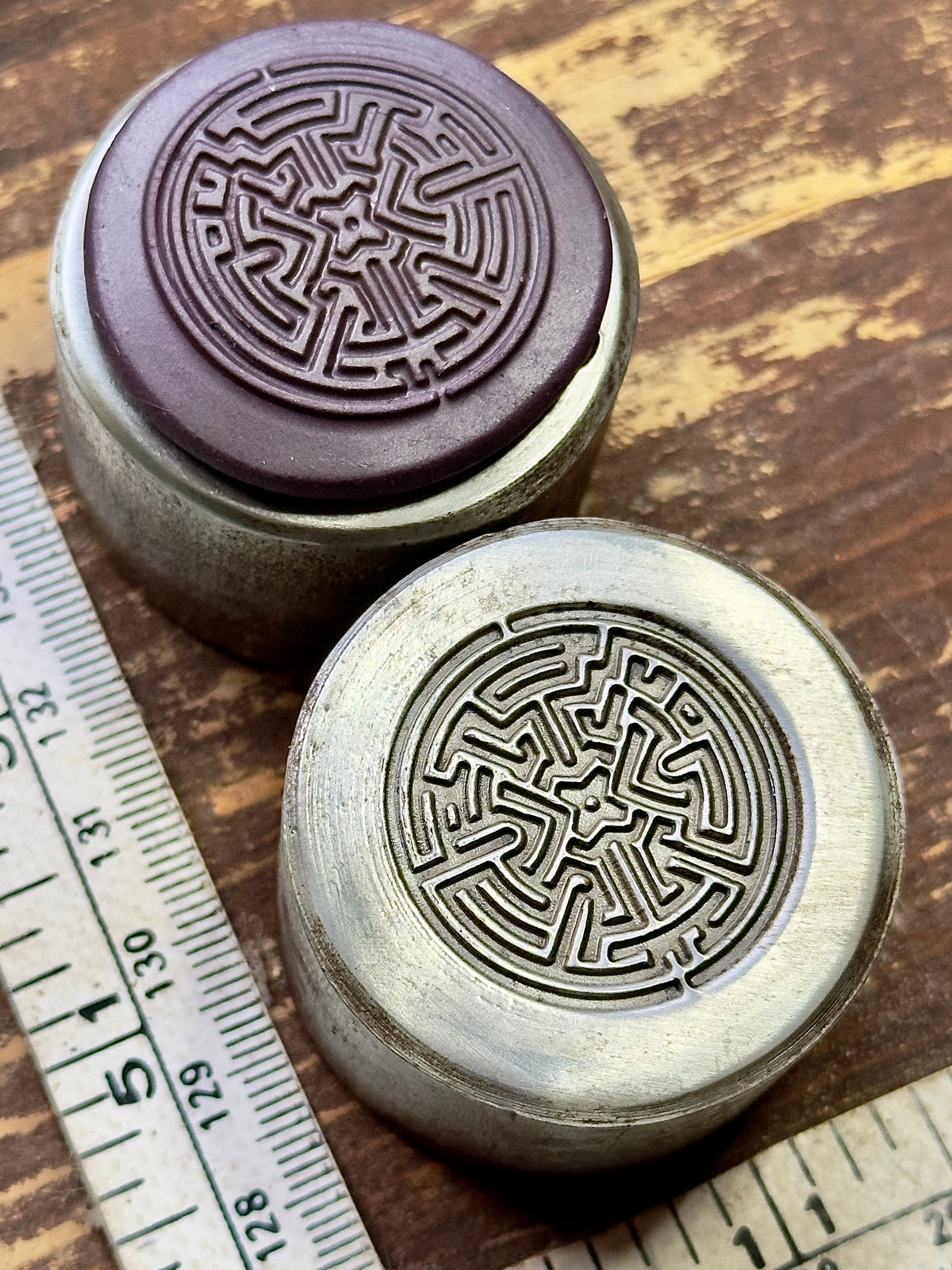 Labyrinth maze circuit board impression die