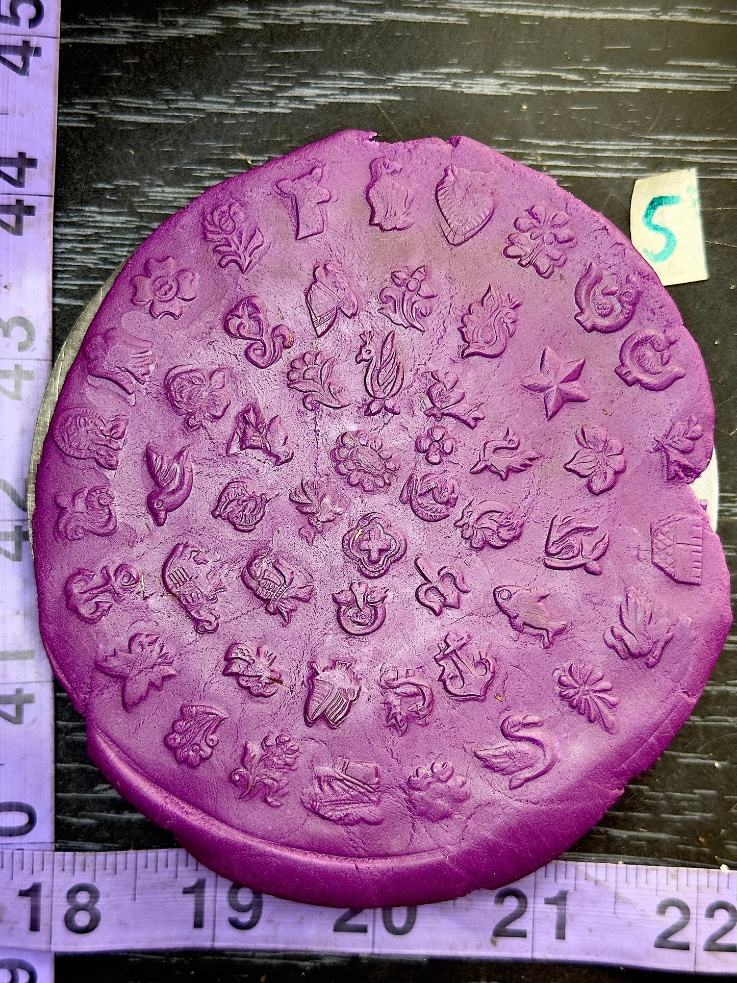 Vintage steel shot/impression plate #5