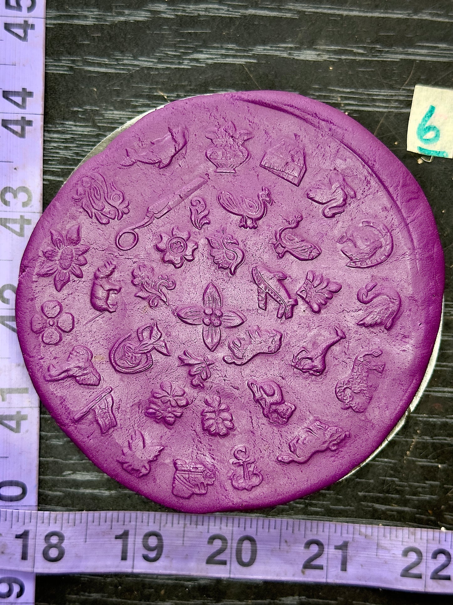 Vintage steel shot/impression plate #6