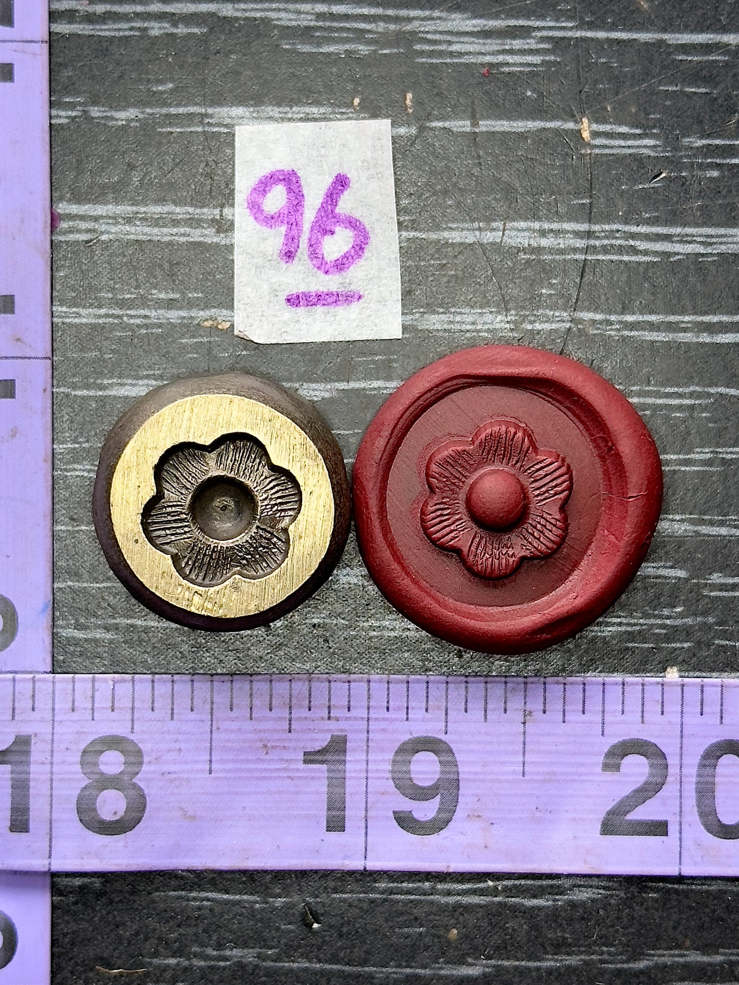 Floral bronze impression die #96