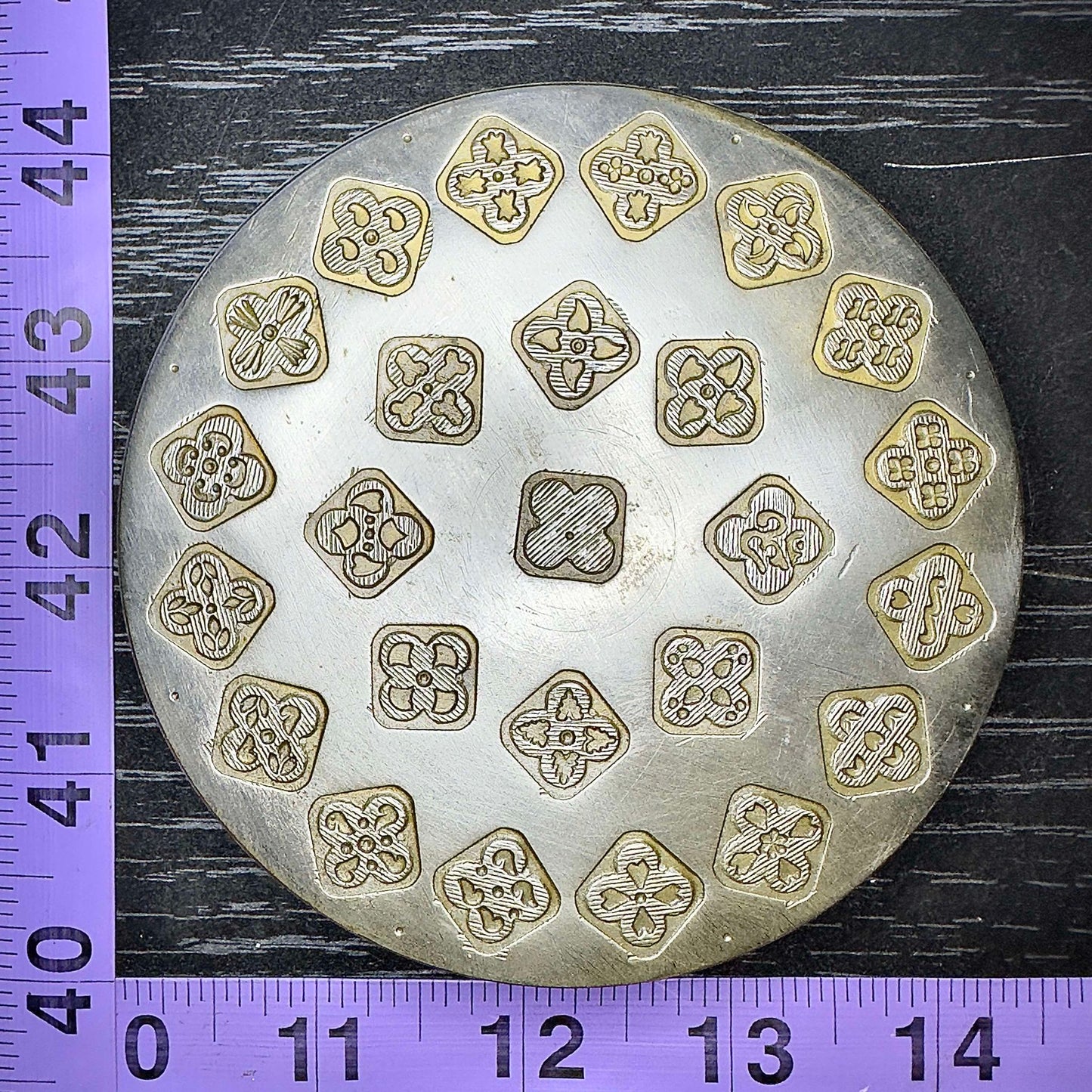 Vintage steel shot/impression plate #21