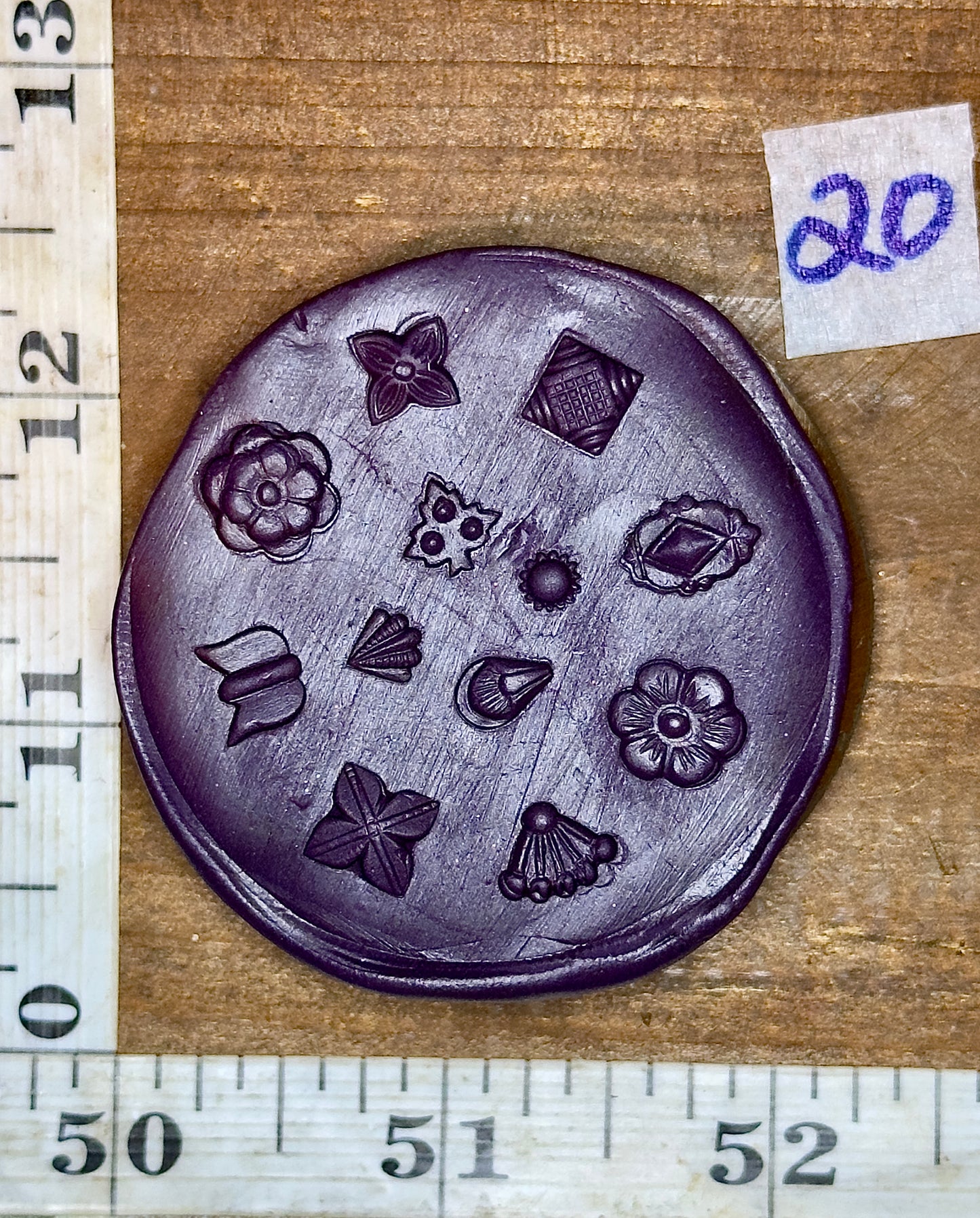 Tiny adornments vintage bronze shot plate #20