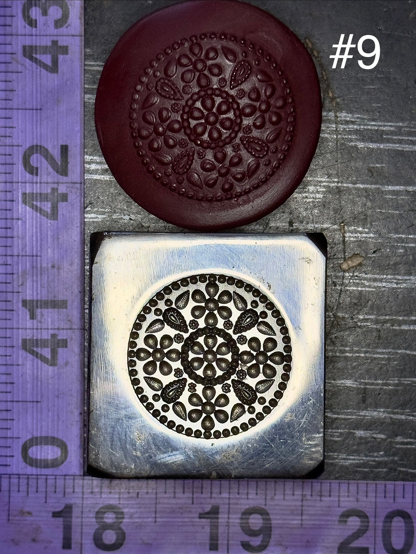 Mandala impression die steel #9