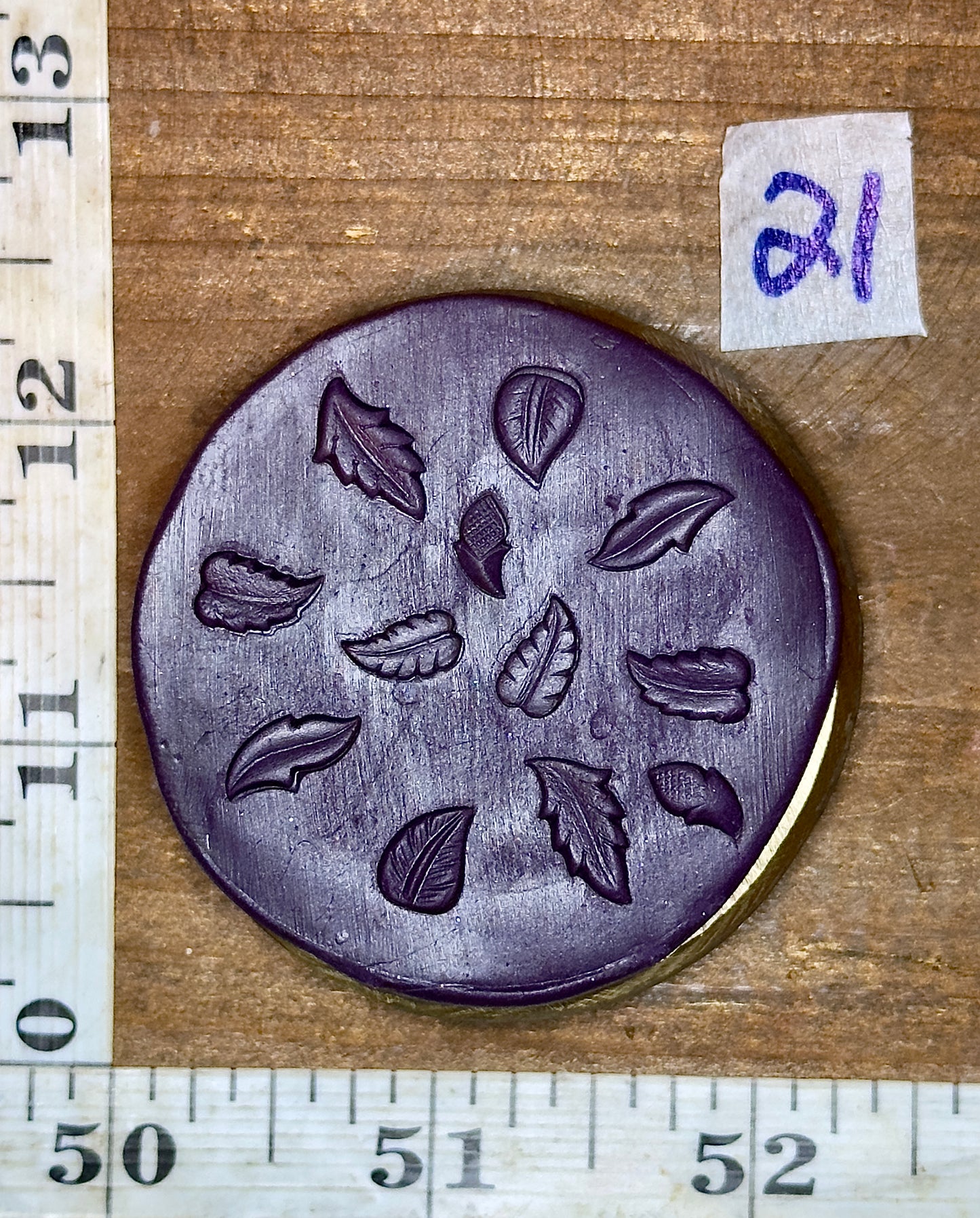 Tiny adornments vintage bronze shot plate #21