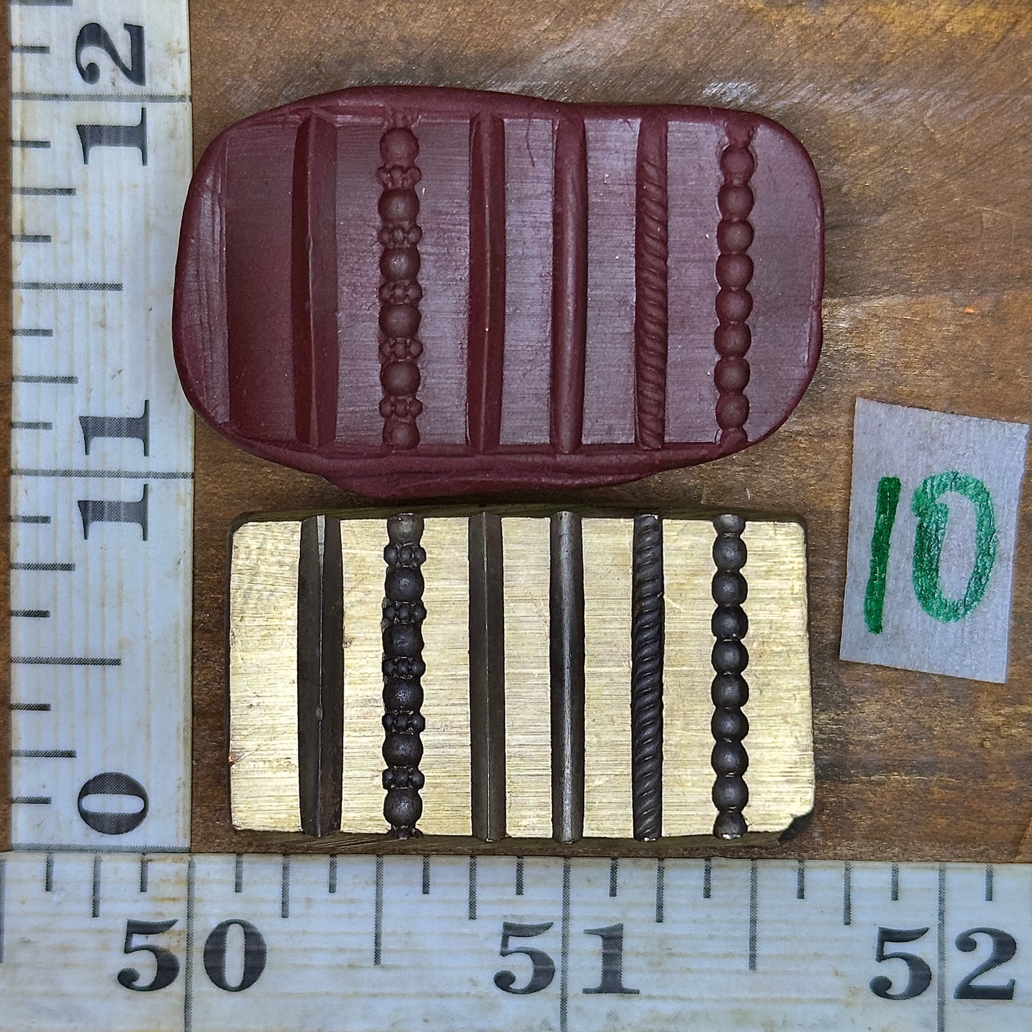 Multi wire die bronze impression #10