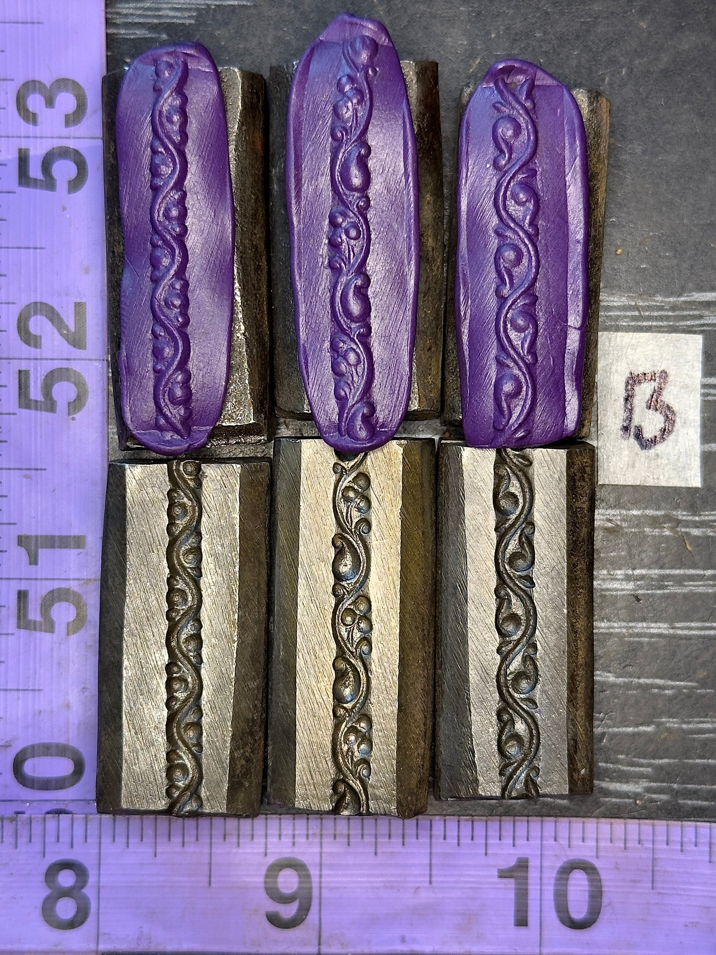 Single wire die steel impression 3 piece set #13
