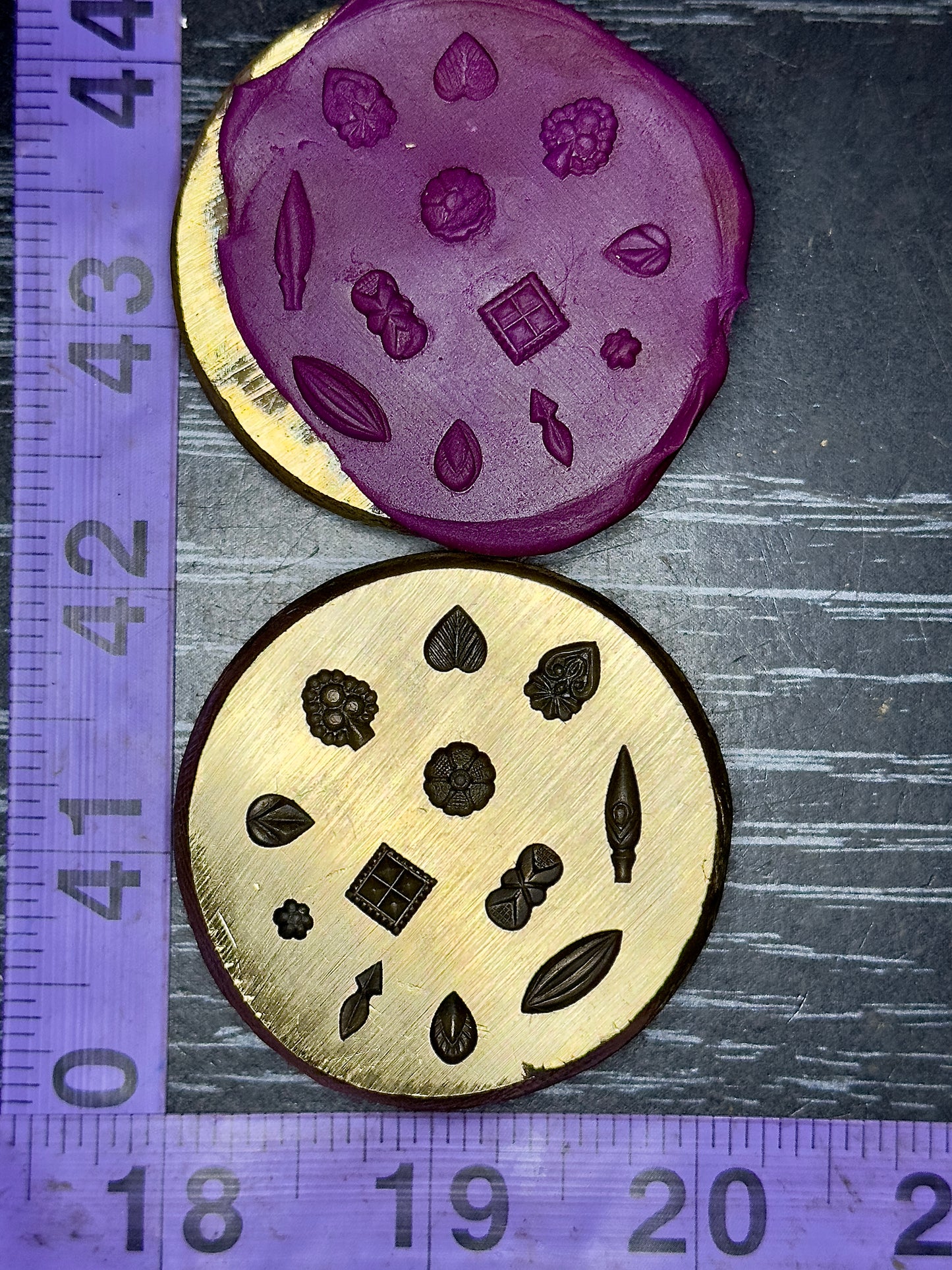 Art deco vintage bronze shot plate #4