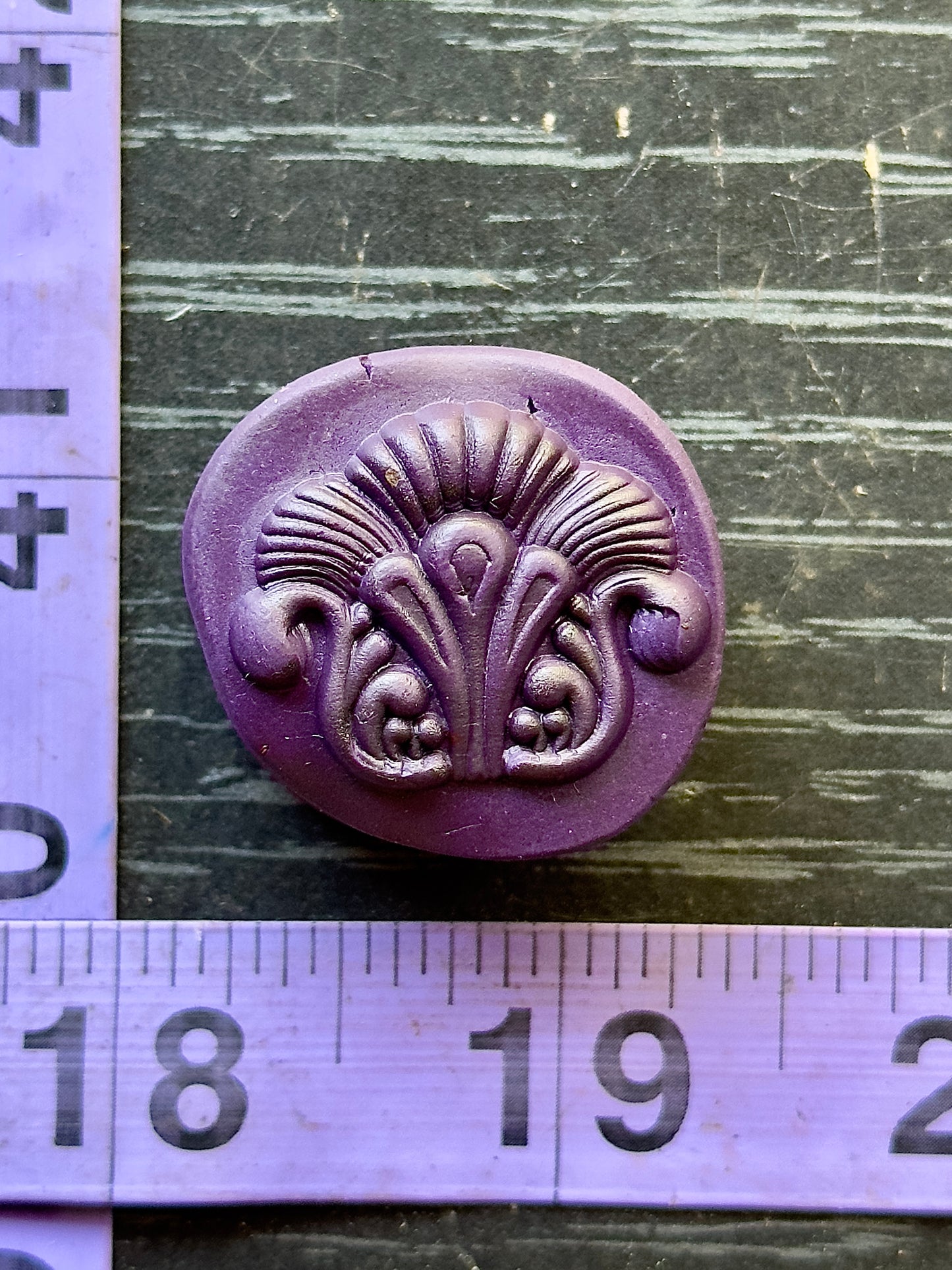 Decorative fancy floral impression die A3