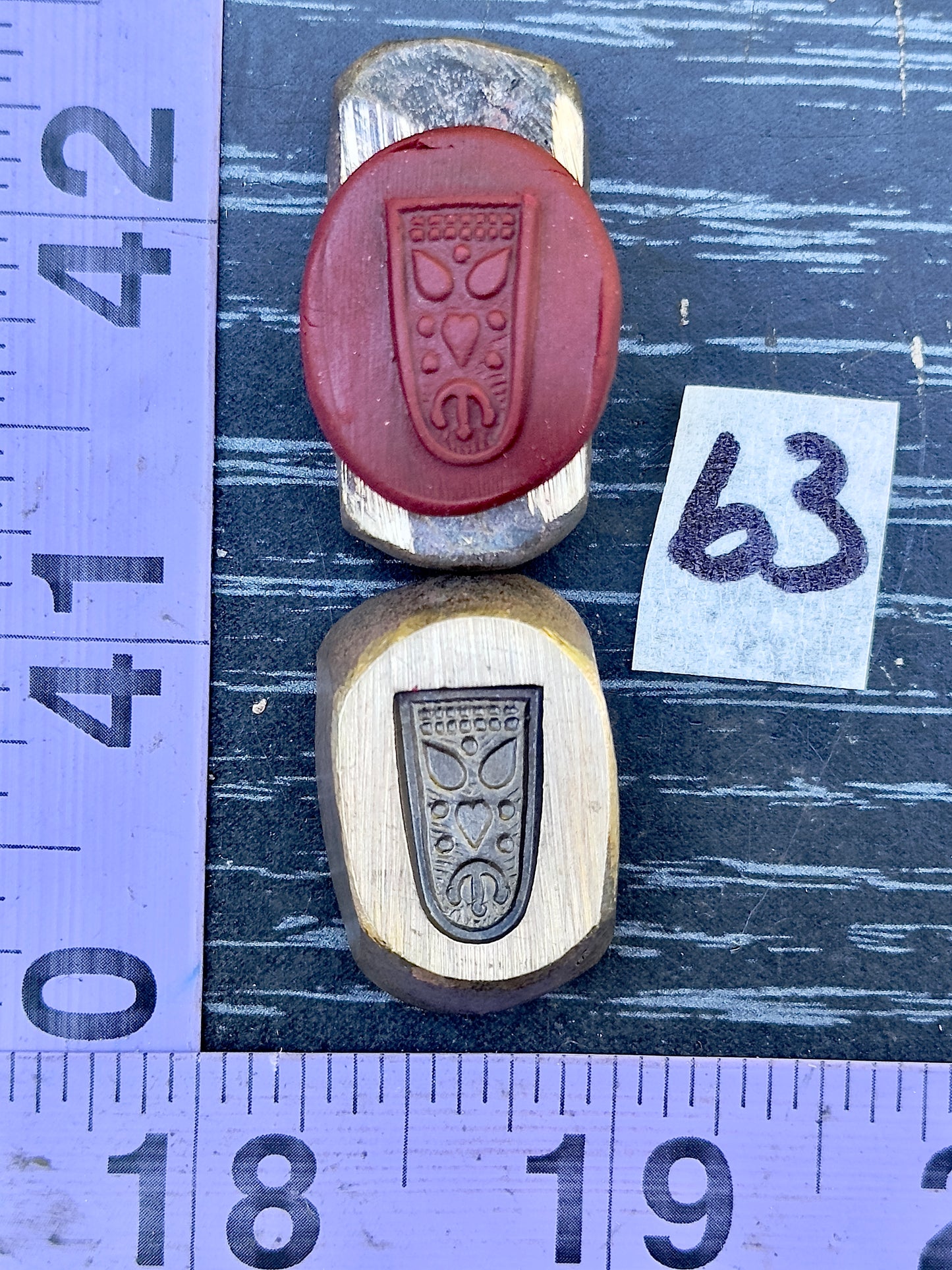 Floral small bronze die #63