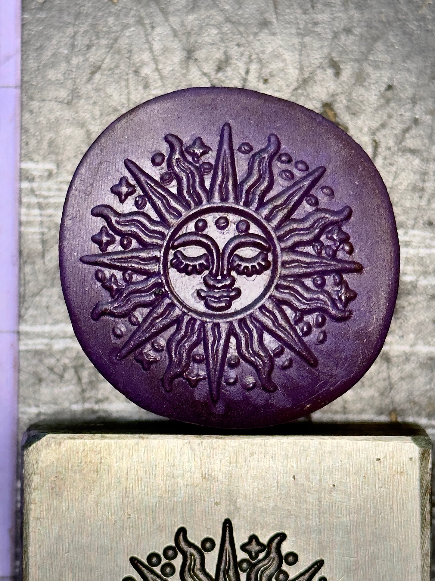 Sun face steel impression die