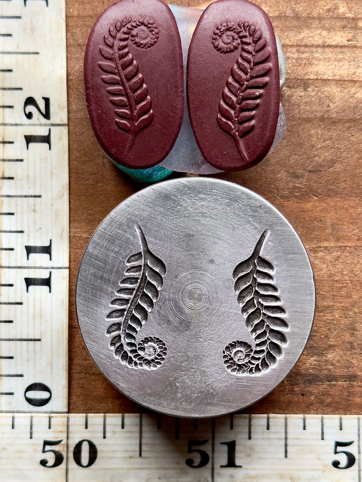 Sister ferns steel impression die