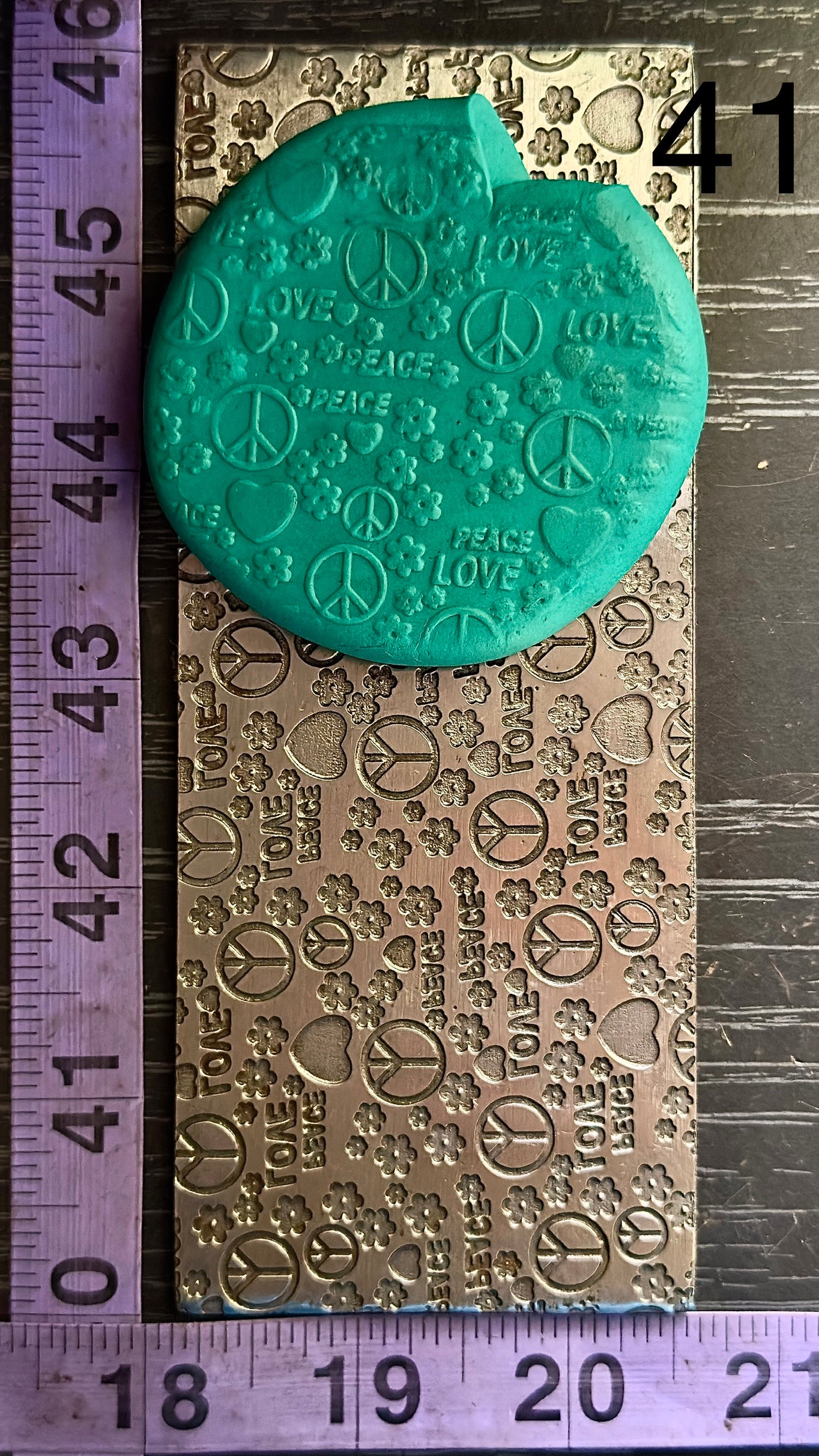 Peace and Love Texture/rolling mill plate #41