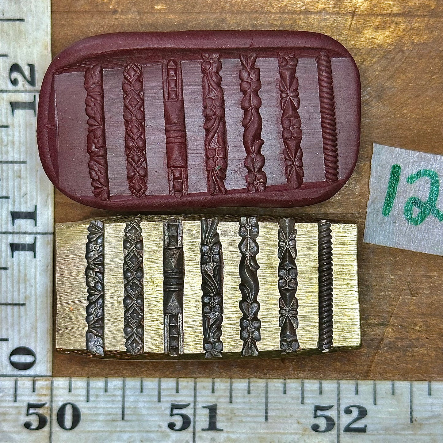 Multi wire die bronze impression #12