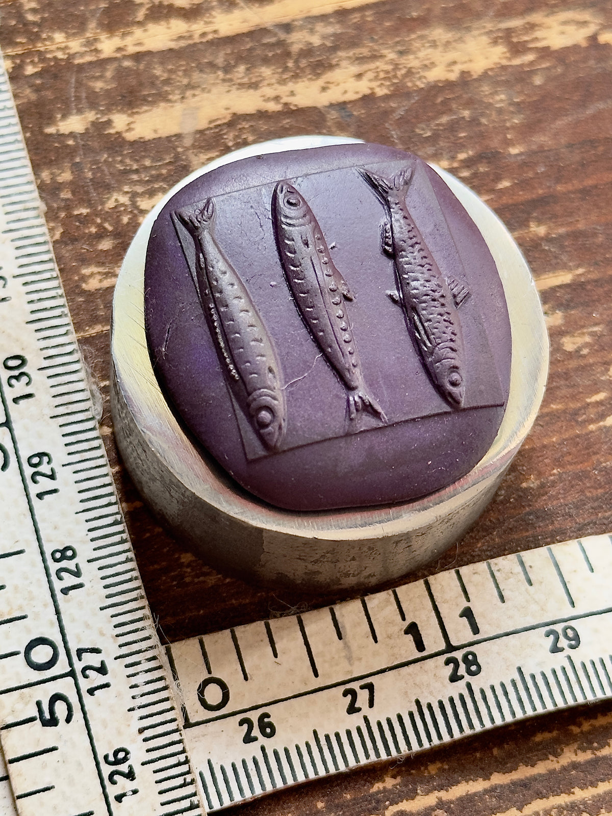 Sardines die steel impression