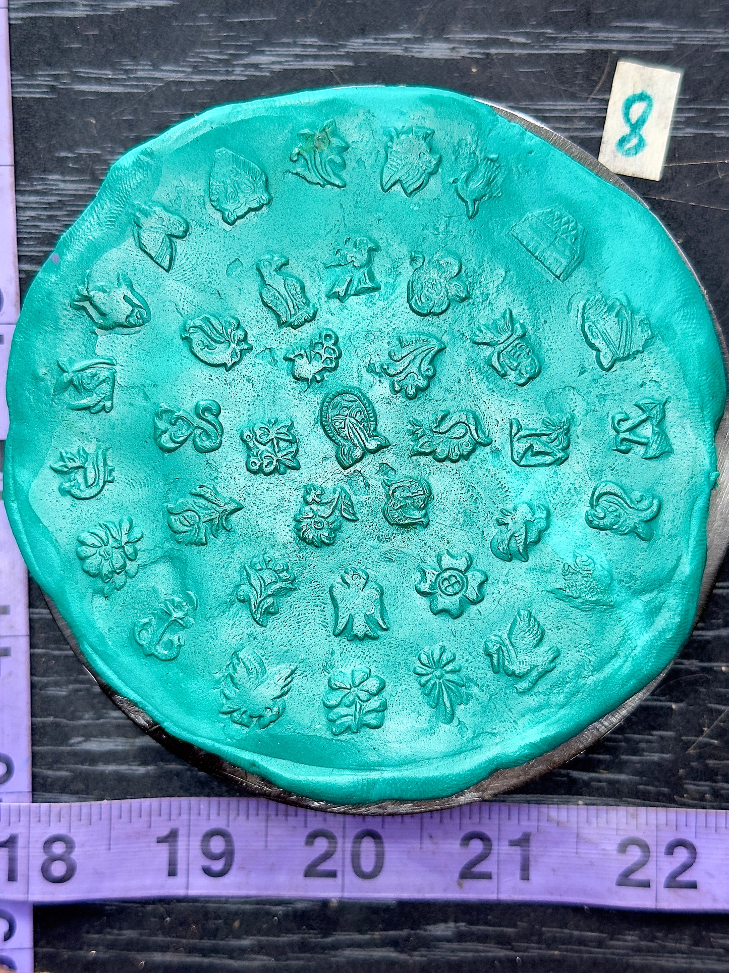 Vintage steel shot/impression plate #8