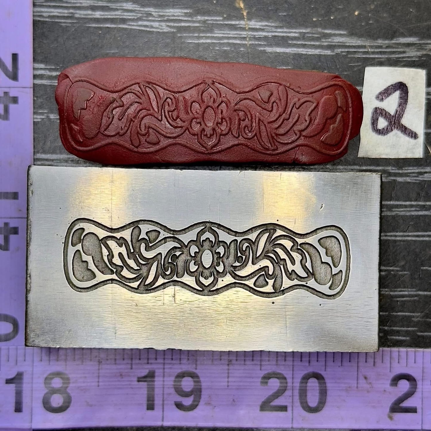 Fancy steel band ring cuff impression die #2