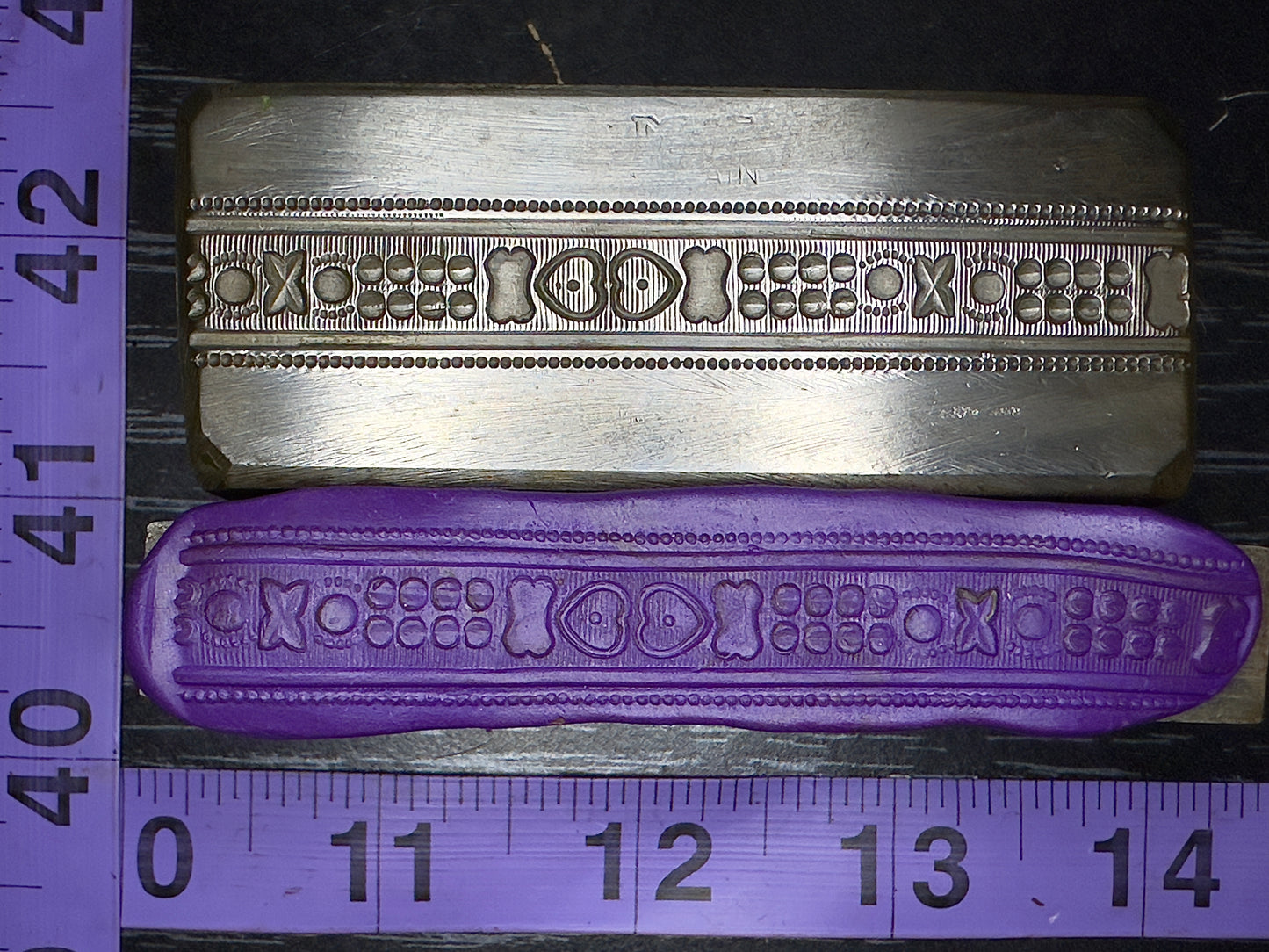 Fancy steel band ring cuff impression die #6