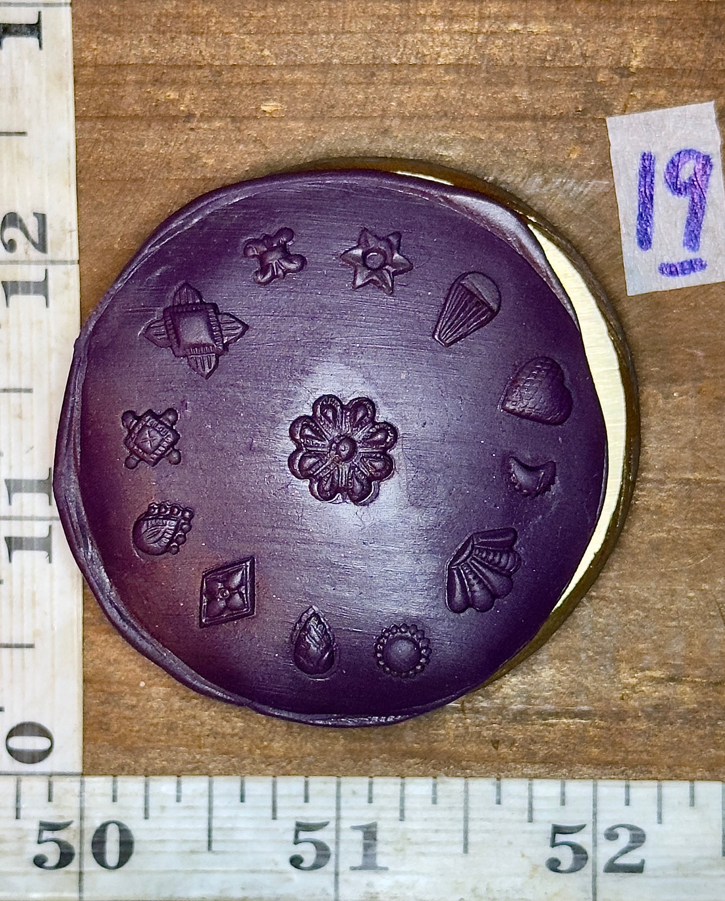 Tiny adornments vintage bronze shot plate #19