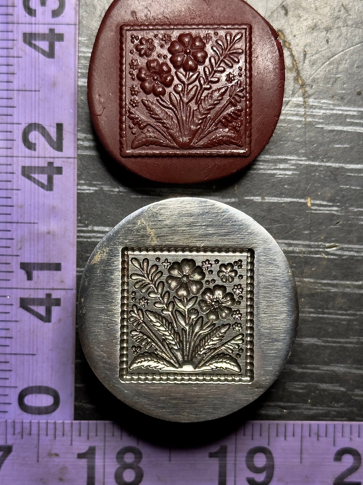 Little flower bouquet, flower garden square steel impression die