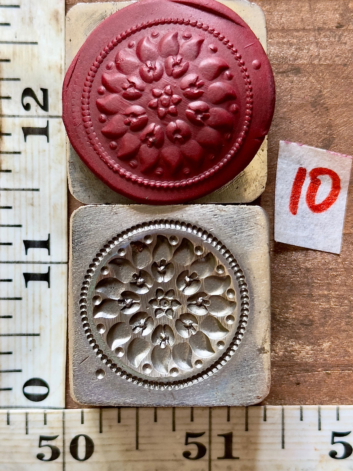 Mandala impression die steel #10