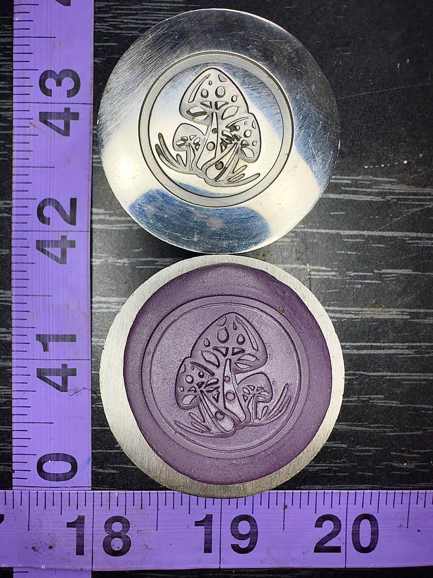 Mushroom patch, poison bottle and haunted house impression die set