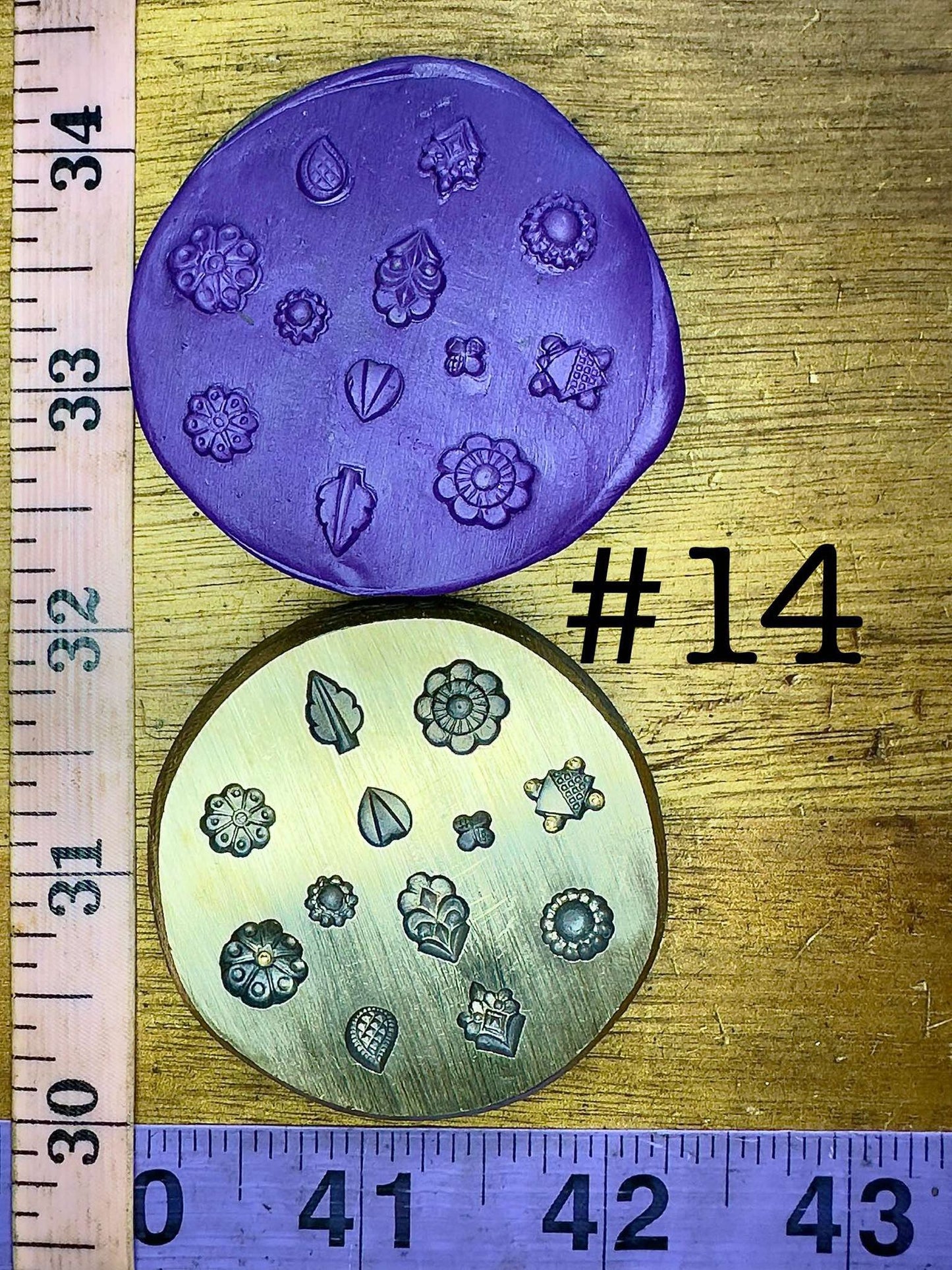 Bits and bobs vintage bronze shot plate #14