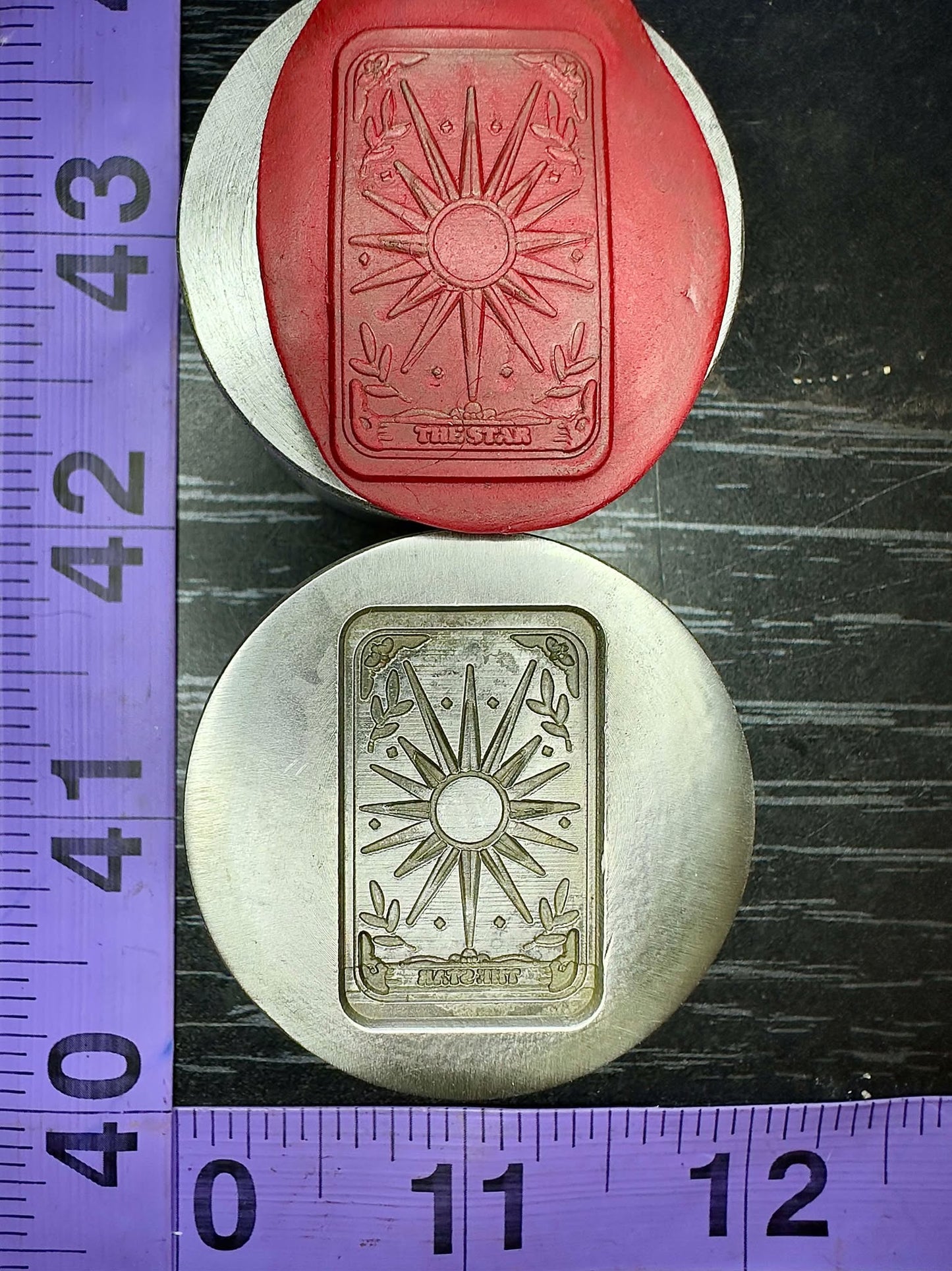 The Star tarot card steel impression die
