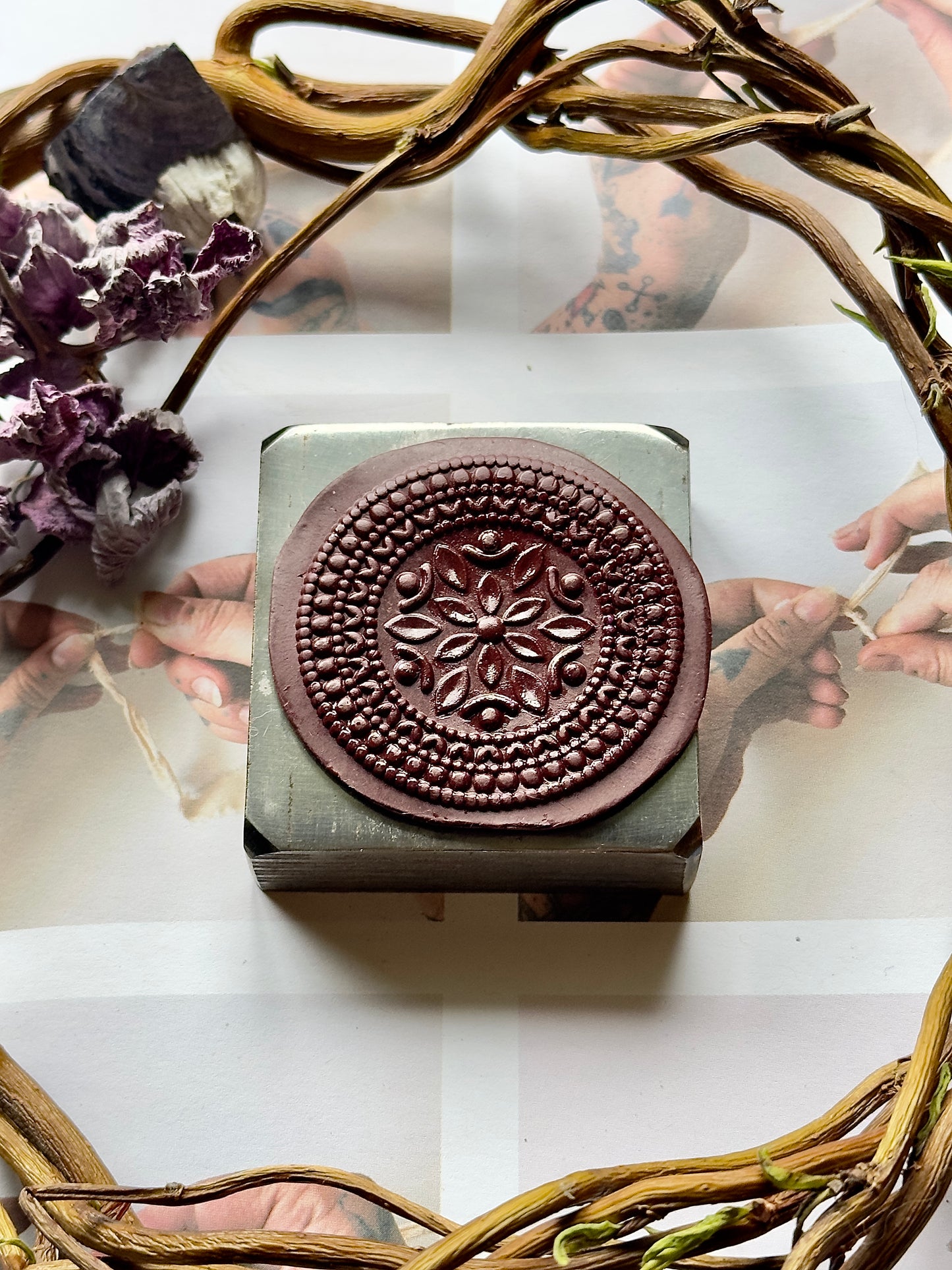 Statement Mandala impression die steel #2