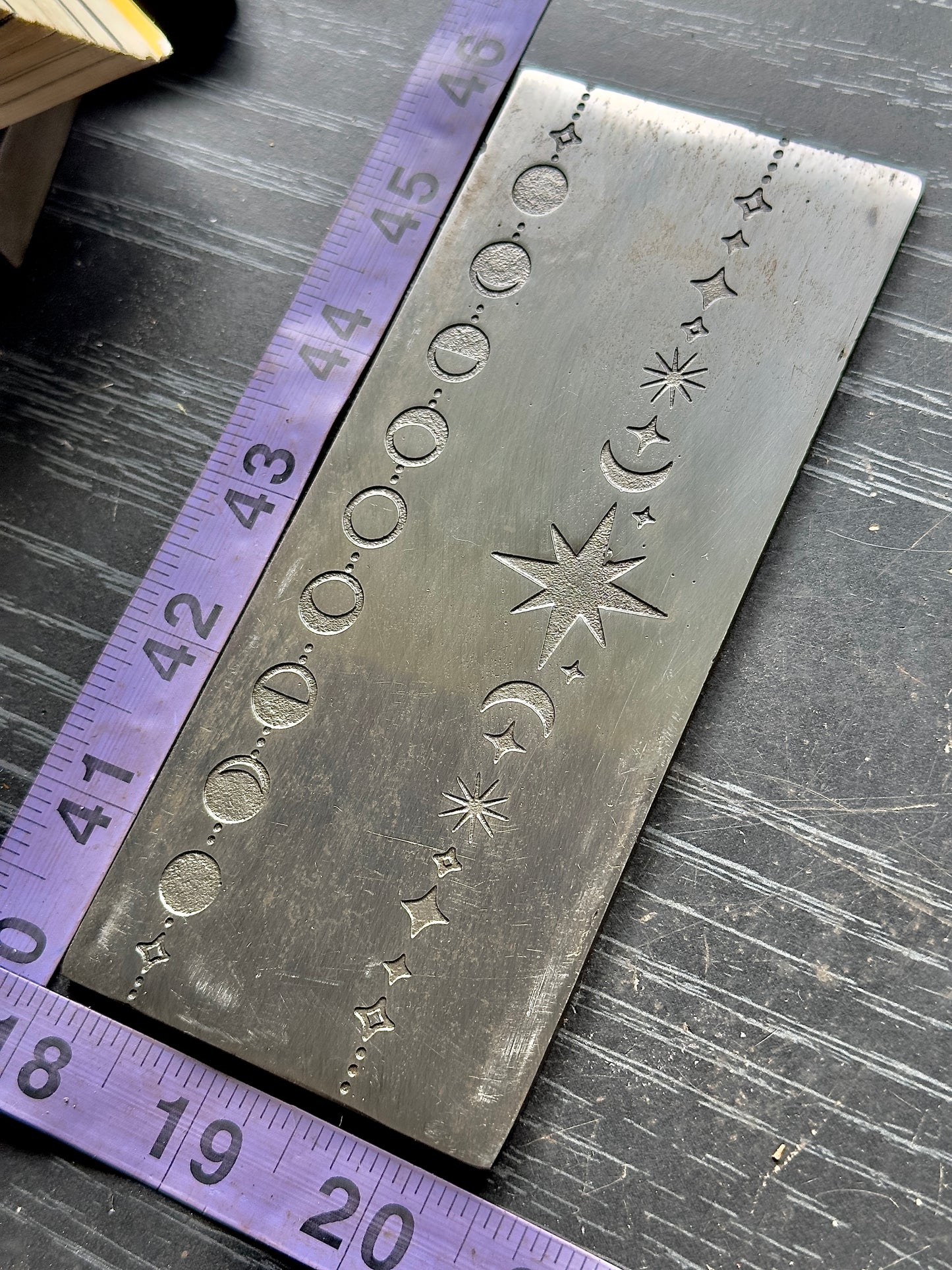 Celestial moon phases Texture/rolling mill plate