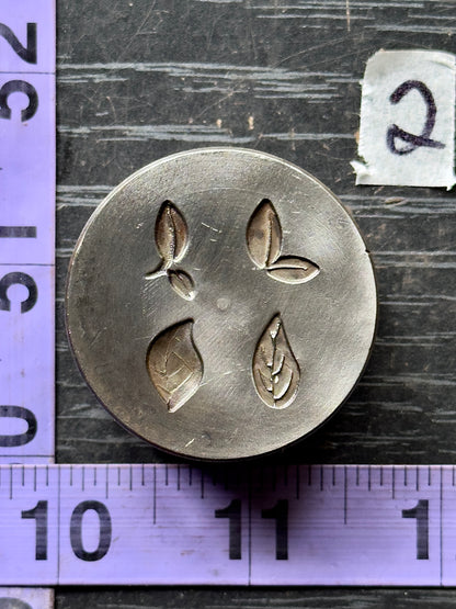 Tiny little leaves, little adornments steel shot plate #2