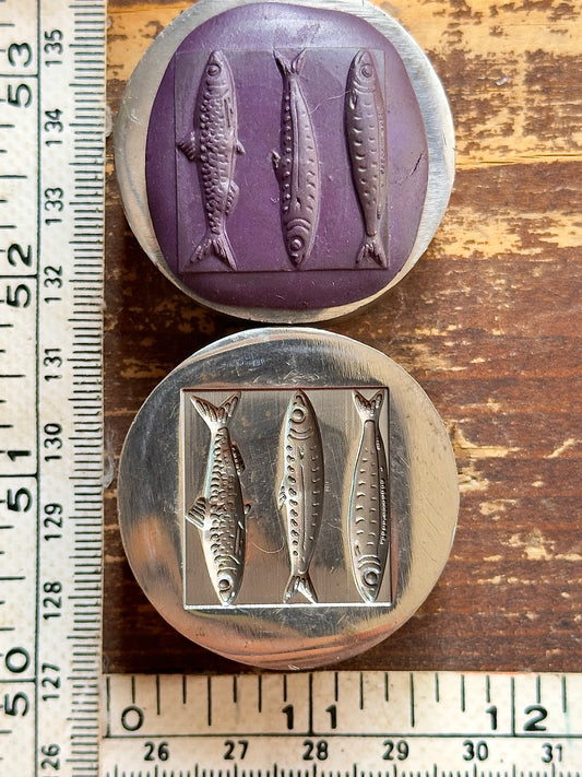 Sardines die steel impression