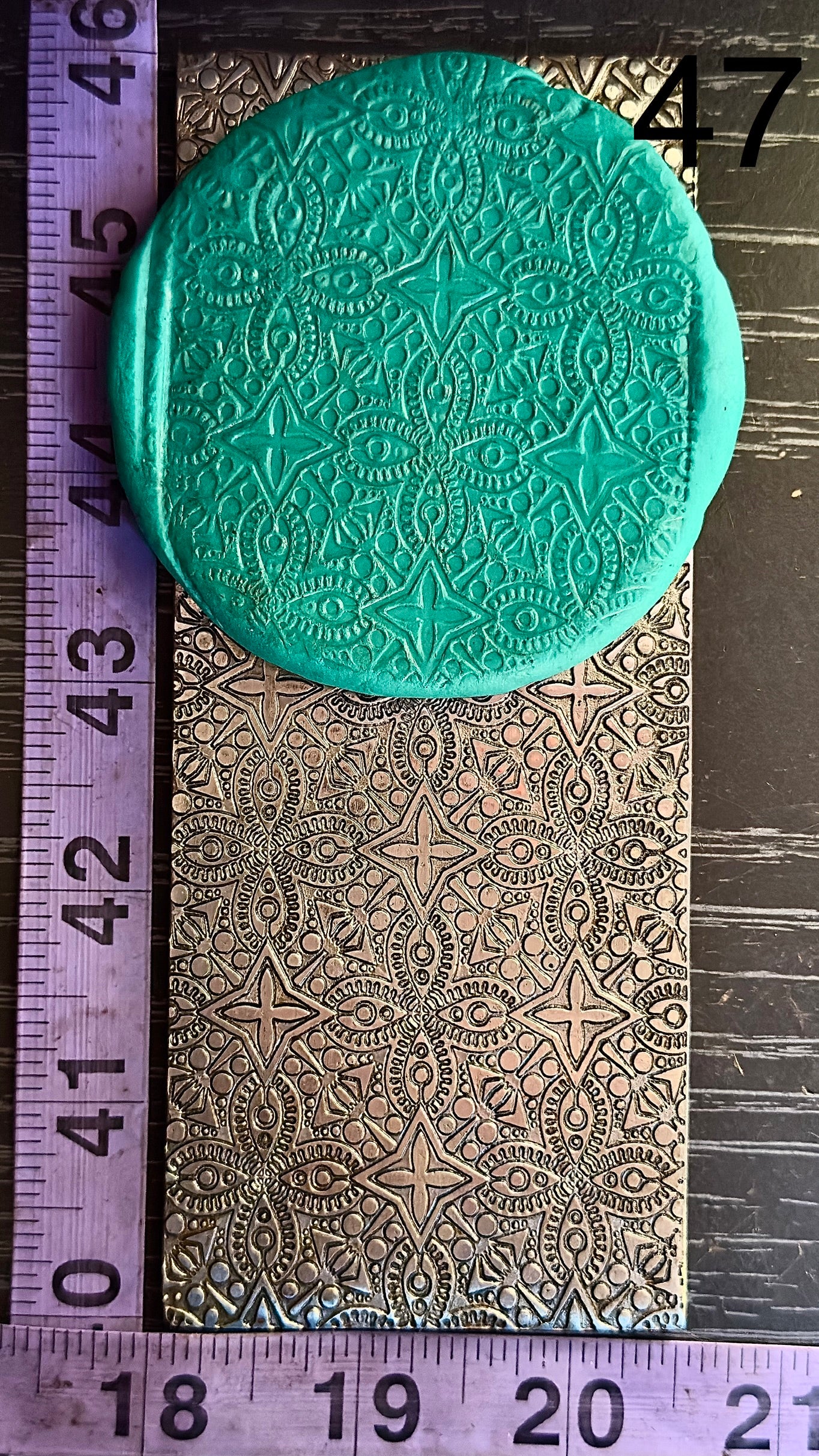 Intricate, vibrant texture plate rolling mill plate #47