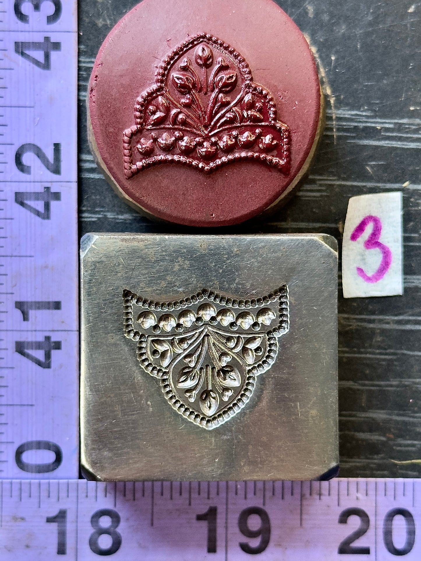 Mandala impression die steel #3