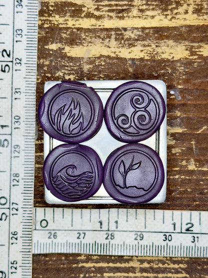 The four elements buttons steel impression die