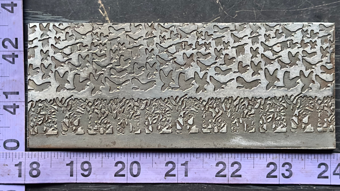 Birds and grass Texture/rolling mill plate