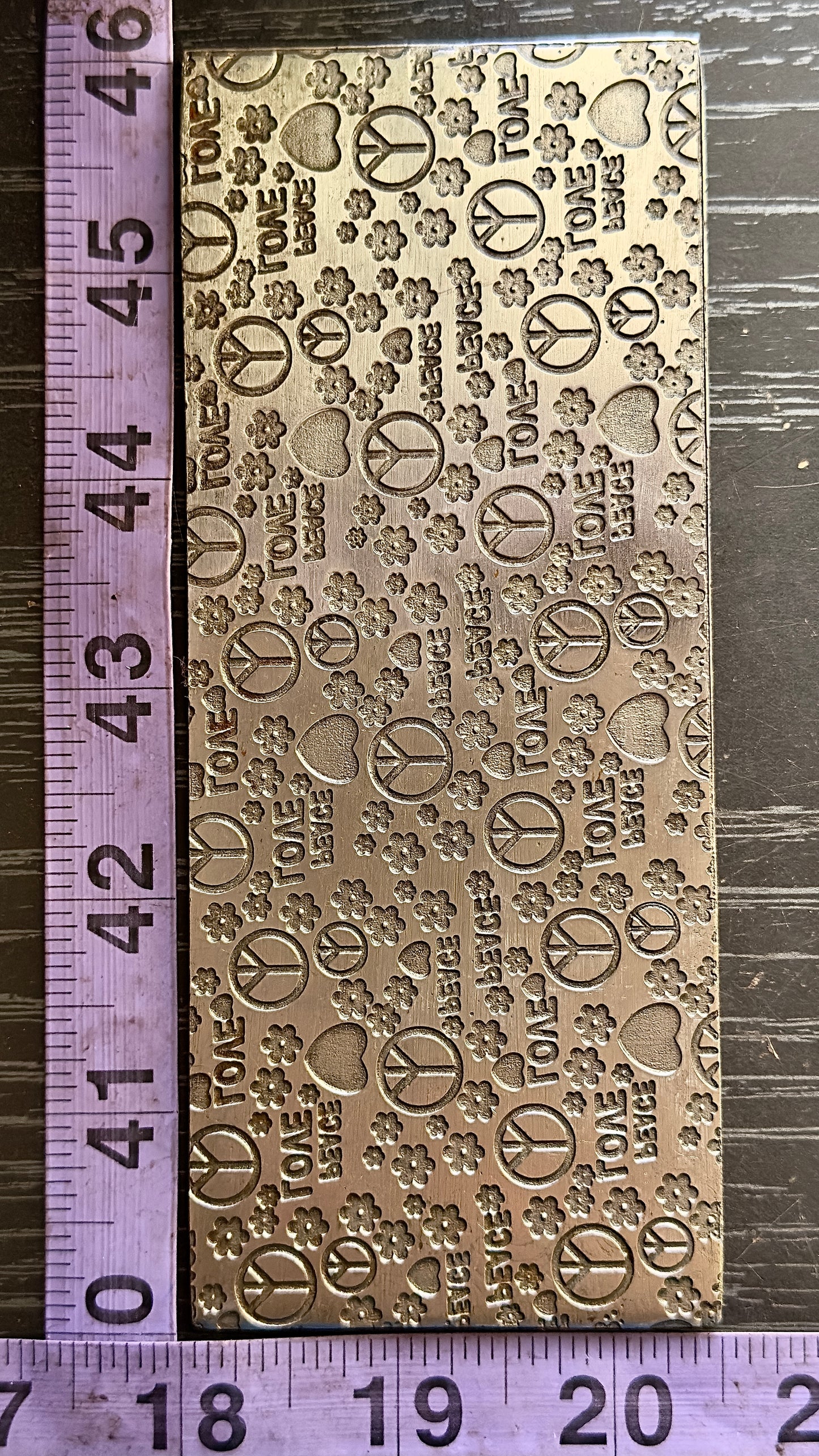 Peace and Love Texture/rolling mill plate #41