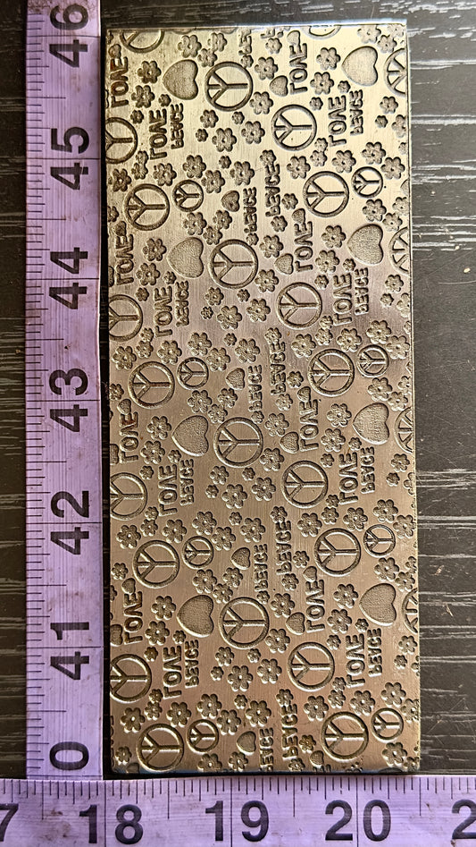 Peace and Love Texture/rolling mill plate #41