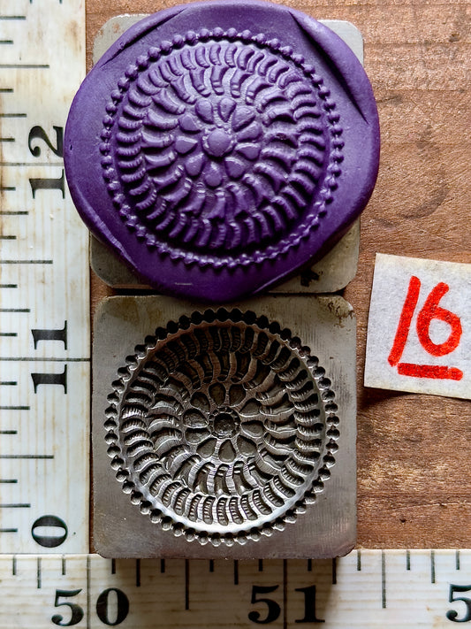 Mandala impression die steel #16