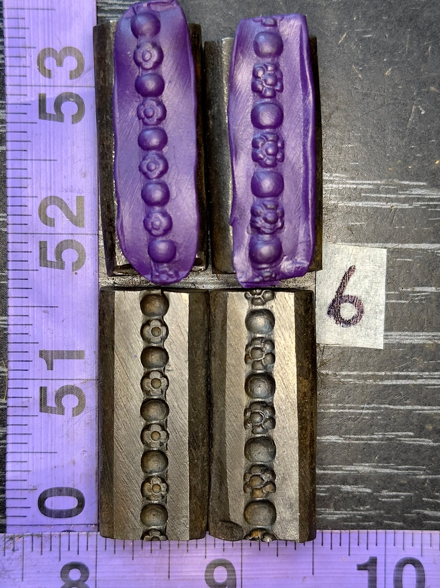 Single wire die steel impression 2 piece set #6