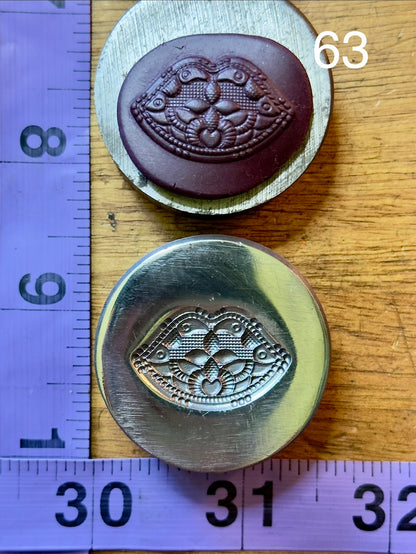Floral steel impression die 63