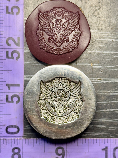 Eagle crest impression steel die