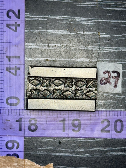 Antique steel peacocks impression die #27