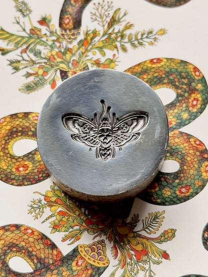 Death head moth steel impression die