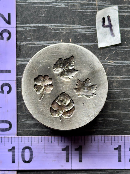 Tiny little leaves, little adornments steel shot plate #4