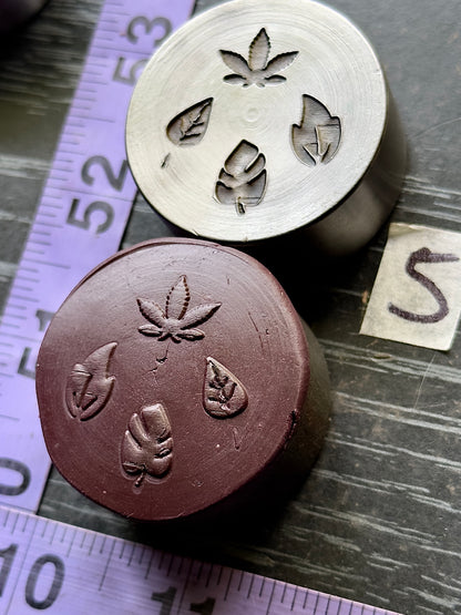 Tiny little leaves, little adornments steel shot plate #5