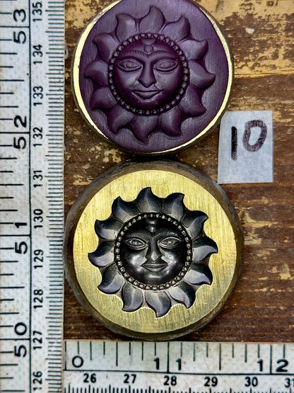 Sun face bronze impression die #10