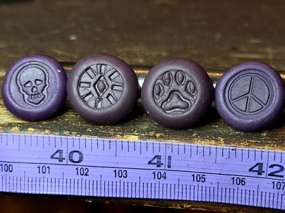 Skull, peace, paw, diamond stamp pack