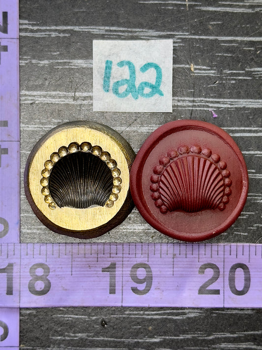 Shell deep concave bronze impression die #122