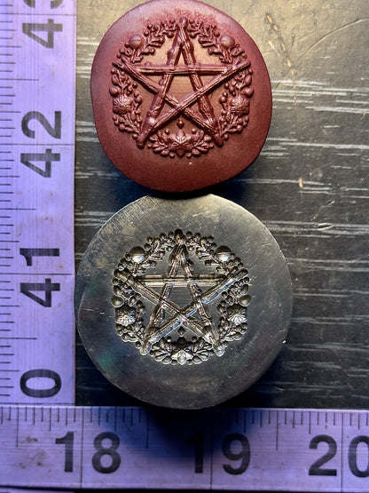Pentagram, moth and night swallow impression steel die set