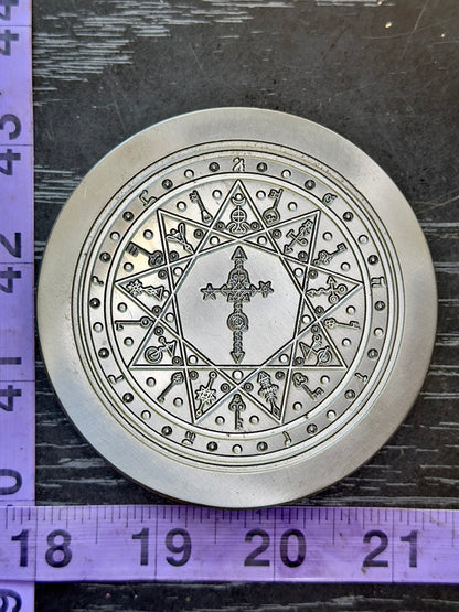 Magick sigil and amulet shot plate impression die